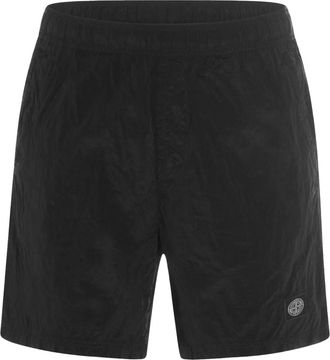 Stone Island Nylon zwembroek met metalen logo