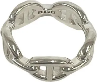 Herm&egrave;s Silver Silver 925 Band Ring (Pre-Owned)
