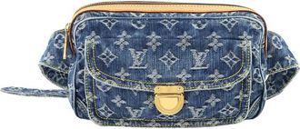 Louis Vuitton Blue Monogram Denim Fanny Pack Pouch Sling Bag (Pre-Owned)
