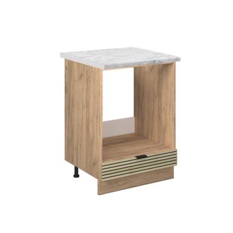 Vicco Armario Para Horno Empotrado Fame-line, Panel De Roble, 60 Cm, Et M&aacute;rmol Vicco