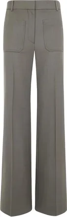 Victoria Beckham Broeken, Dames, Groen, 2Xs, Wide Broeken