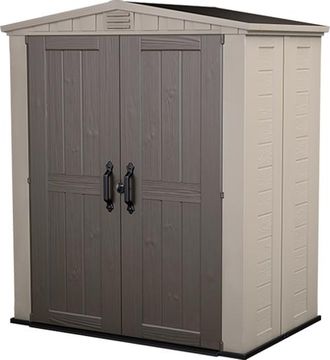 Keter Caseta De Jard&iacute;n Factor 6x3 Cobertizo De Almacenamiento Exterior Ordenaci&oacute;n Acero Metal Madera Resina 178x114x208 Wxdxh Cm - Keter