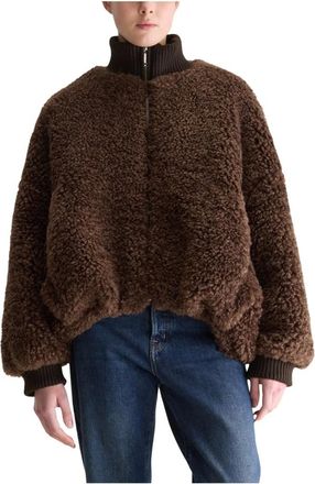 Bellerose Jallis Faux Fur Jacket - Dames - Jassen - Bruin - Maat: 2Xs/Xs Zijde