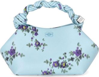 Ganni Tassen, Dames, Blauw, ONE Size, Leer, Bou Handtas