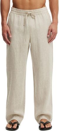 Cotton On Mens Baggy Linen Pant in Oatmeal at Nordstrom, Size X-Small