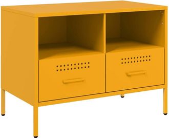 Berkfield Home TV Cabinet Mustard Yellow 68x39x50.5 cm Steel