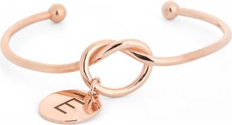 Meshmerise Love Knot Initial Bracelet in Rose-E at Nordstrom Rack