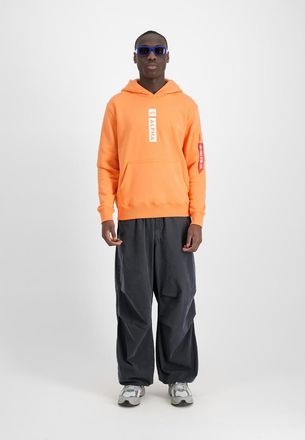 Alpha Industries Alpha Industries Mens Puff Print Hoodie - Orange - Size Medium