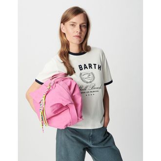 Ikks T-shirt met ronde hals, korte mouwen en print