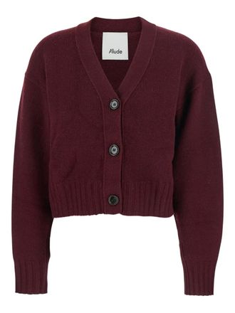 Allude button-front cashmere cardigan - women - Cashmere - L - Red