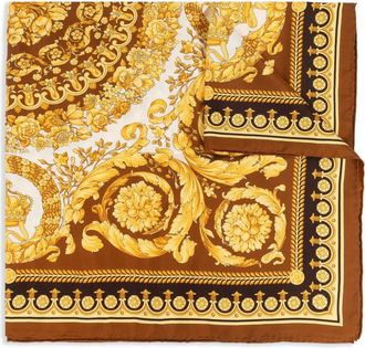 Versace Foulard con stampa - Marrone