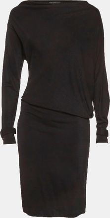 Roberto Cavalli Black Knit Off Shoulder Midi Dress