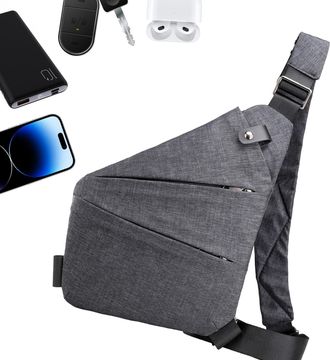 Generic Anti Theft Travel Bag - Waterproof Sling Shoulder Pack Secure Zipper Design, Compact Personal Storage Organizer Accessory, Daily Carry Protection Solu