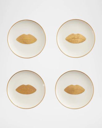 Jonathan Adler Lips 4-Piece Porcelain Coaster Set