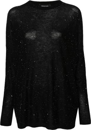 Fabiana Filippi sequin-embellished jumper - women - Wool/Polyester - S - Black
