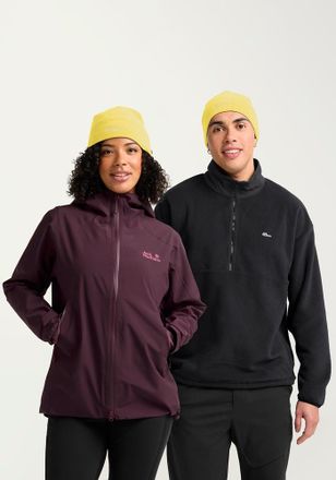 Jack Wolfskin Beanie JACK WOLFSKIN REAL STUFF BEANIE, Damen, Gr. onesize, lemonice, Obermaterial: 100% Polyester, M&uuml;tzen Beanie