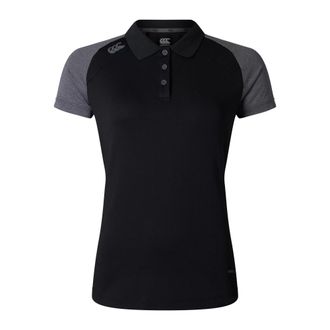 Canterbury Of New Zealand Dames Elite Polo Shirt (Zwart/Magneetgrijs)