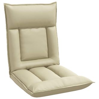 vidaXL Sill&oacute;n Ajustable Crema Cuero Sint&eacute;tico Vidaxl