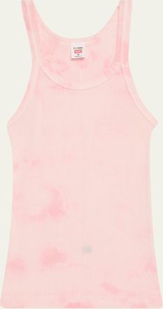 Re/Done Ribbed Scoop-Neck Tank Top