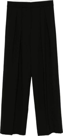 Forte_Forte My Pants - Dames - Wijde Broeken - Zwart - XS - Wol - Broeken