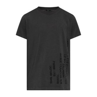 Balmain T-Shirts, male, Gray, Size: XL Printed T-shirt