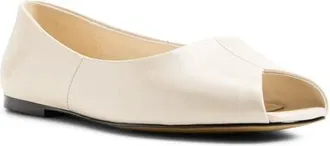 Aldo Alieiki Peep Toe Flat in White at Nordstrom, Size 8.5