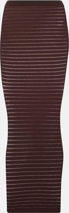 Alaia Striped maxi skirt