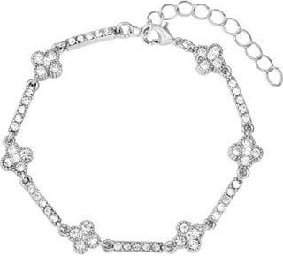 Adornia Crystal Clover Bracelet in Silver at Nordstrom Rack