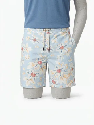 Faherty Classic Boardshort In Blue Sky Floral