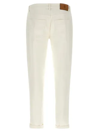 Brunello Cucinelli Traditional Fit Denim Jeans - Cream