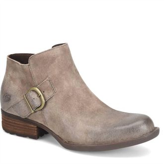 Born Womens Kace Block Heel Bootie In Taupe