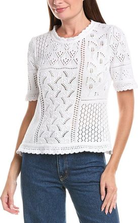 Elie Tahari The Lily Pointelle Sweater