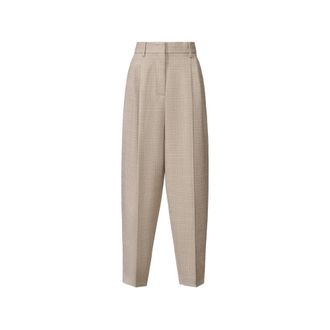 Fabiana Filippi Pleated Check-pattern Trousers