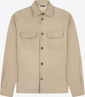 Aur&eacute;lien Kurzes Hemd mit Hemdkragen aus Wildleder