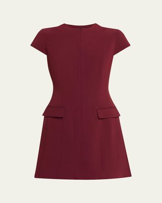 Theory Tailored Zip-Front Mini Dress