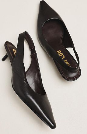 Bibi Lou Helmut Leather Kitten Heels