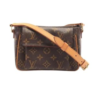 Louis Vuitton Pre-owned Vivasite PM Monogram Coated Canvas Shoulder Bag - Dames - Pre-owned - Bruin - Maat: ONE Size Leer