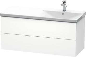 Duravit Duravit L-cube M&oacute;dulo Mural 1220mm De Ancho, Profundidad 481, 2 Cajones, Apto Para P3 Comfort Art&iacute;culo 233412, Lavabo A La Derecha, Color: Blanco Mate