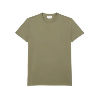 Lacoste Tops, Heren, Groen, S, T-shirt met ronde hals