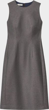 Lafayette 148 New York Harpson Short Sleeveless Darted Wool-Blend Dress