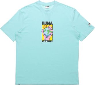 Puma Environmental Friendly Subject Printing Short Sleeve Blue 599181-33