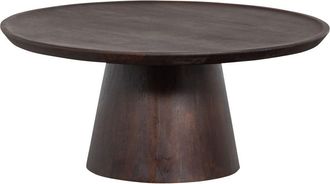 vtwonen Mesa de centro de nogal oscuro D 90 cm