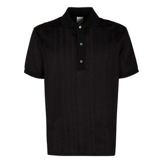 Paul Smith Polo Shirts, male, Black, M, Knitted Cotton Polo Shirt
