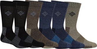 Columbia Mens Rcl630mazas16pr Socks, Khaki/Navy/Brown/Black, 4.5-12 UK