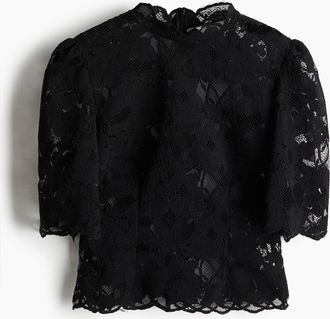 H&M Shirt aus Spitze - Schwarz