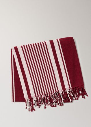 Mango Telo mare righe multicolore frange granato - Home - 100x180cm - MANGO HOME