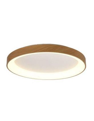 Mantra Mantra Plaf&oacute;n Led Redondo Niseko Ii Acabado Madera Con Mando, Regulable 2700k-5000k &Oslash; 90-78-65-50-38 Cm