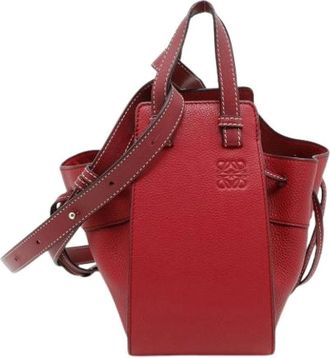 Loewe Pre-owned Bucket Bags, female, Red, Size: ONE SIZE Pre-owned Leather shoulder-bags