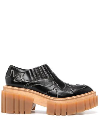 Stella McCartney embroidered chunky loafers - women - Rubber - 37 - Black