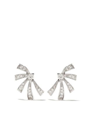 Brumani Orecchini a bottone Mye in oro bianco 18kt con diamanti - Argento